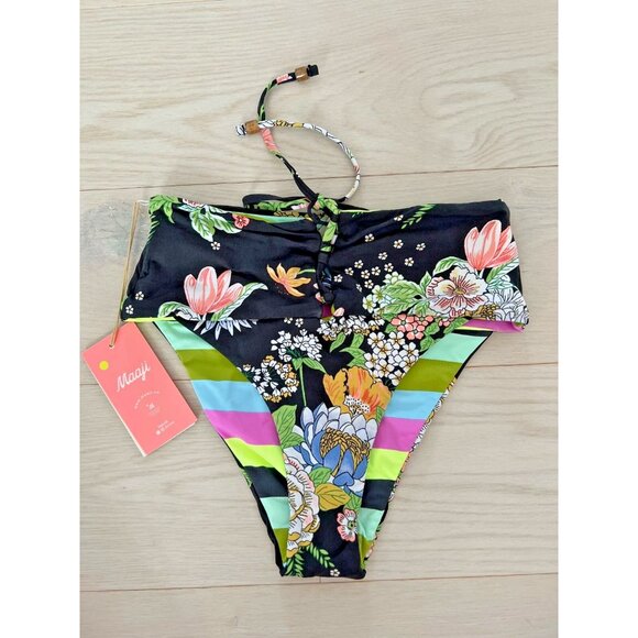 MAAJI Sushi Floral High Waist Swim Bottom ( M ) - Picture 3 of 6